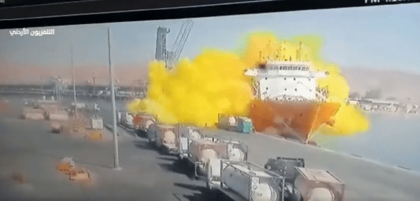 Tank Rupture Causes Leakage of Toxic Gas at Major Port in Jordan