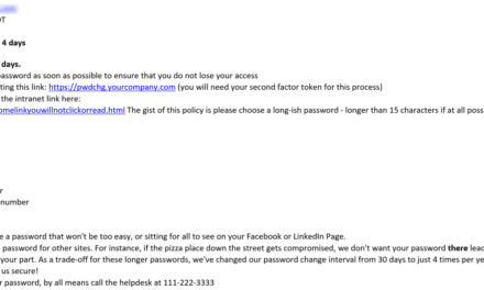 Taking a Bite Out of Password Expiry Helpdesk Calls, (Wed, Apr 19th)